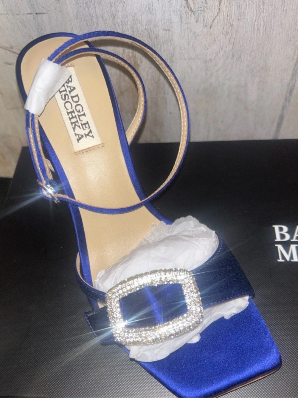 Badgley Mischka Womens Judith Indigo Size 5.5 NEW W Shoe Bag